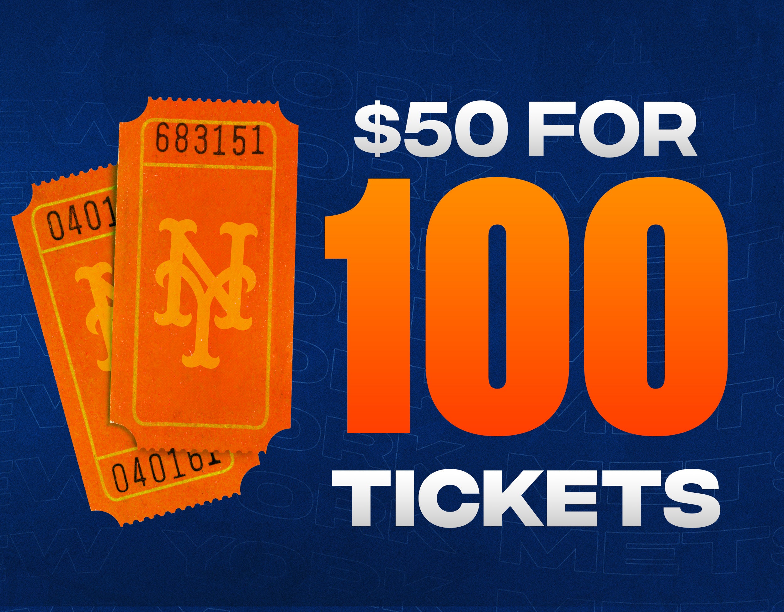 100 for $50